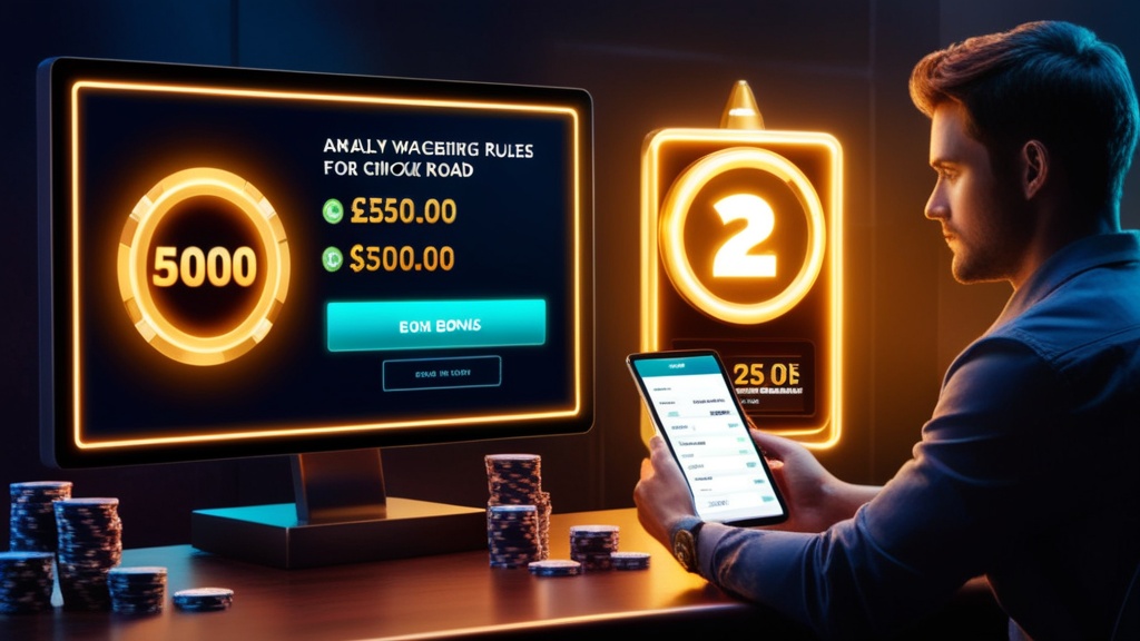 Schermata con termini del bonus e indicatore di wagering per Chicken Road